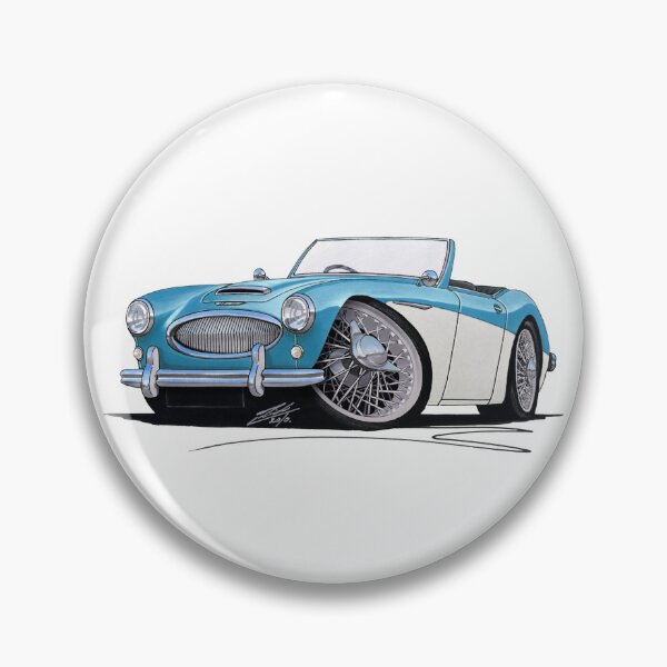 Item preview, Austin-Healey 3000 Blue/White designed and sold by Yeomans Cartoons.