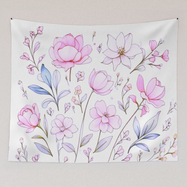 Item preview, Delicate pink flowers  designed and sold by Flowersonstuff.