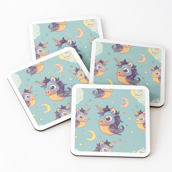 Item preview, Enchanted Unicorns and Moons Pattern designed and sold by PICbyFemke.