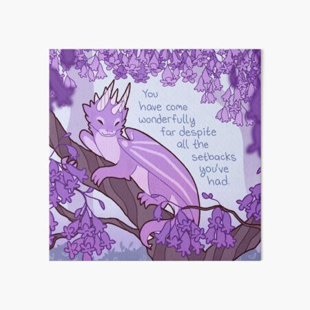 Item preview, "You Have Come Wonderfully Far" Jacaranda Dragon designed and sold by thelatestkate.