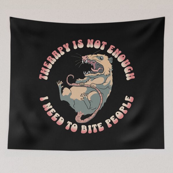 Item preview, Therapy is not enough, I need to bite people designed and sold by ValentinaHramov.