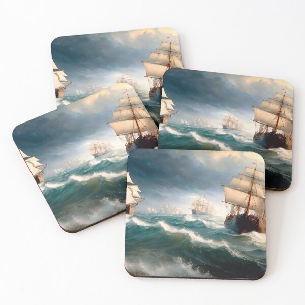 Item preview, Ships at sea designed and sold by M-Y-A-R-T-.