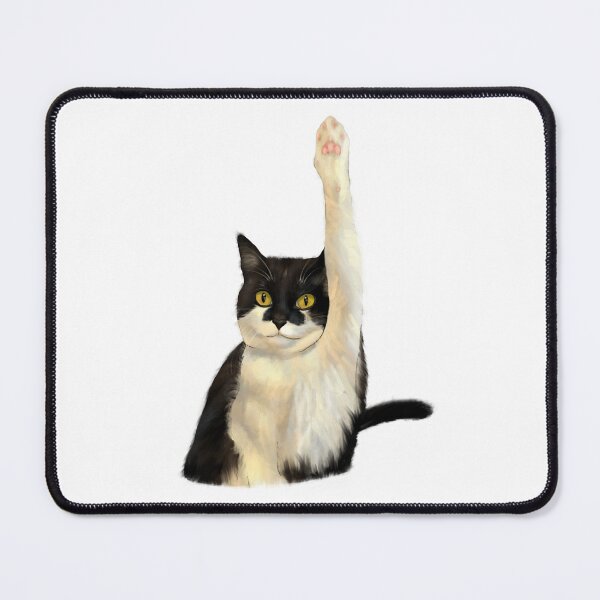 Item preview, cat raising hand designed and sold by paintedpalette3.