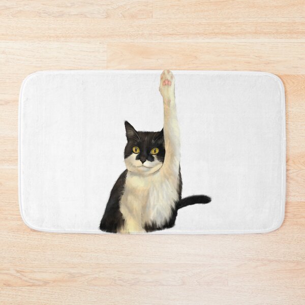 Item preview, cat raising hand designed and sold by paintedpalette3.