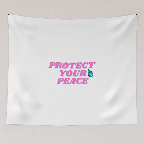 Item preview, Protect your peace, pink butterfly design designed and sold by ChiWellness Shop.