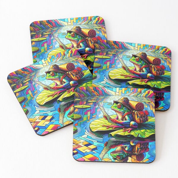 Item preview, Cubic Psychedelic Frog Plots his Course Through the Swamp designed and sold by PinoyDnDShirts.
