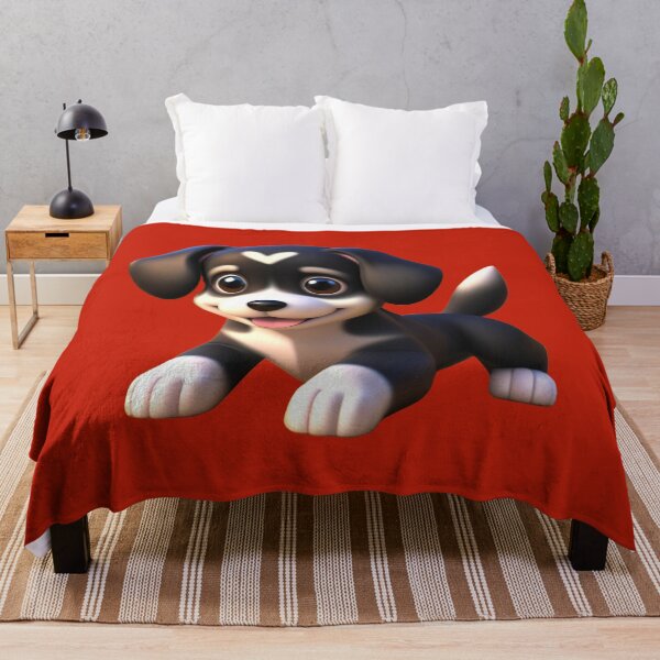 Item preview, 3D Black And White Cartoon Puppy Dog designed and sold by MartineP77.