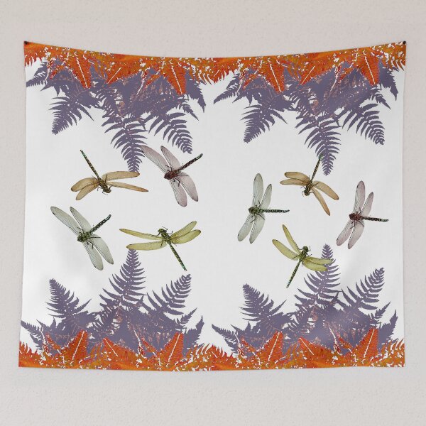 Item preview, DRAGONFLIES & FERNS ABSTRACT designed and sold by sharlesart.