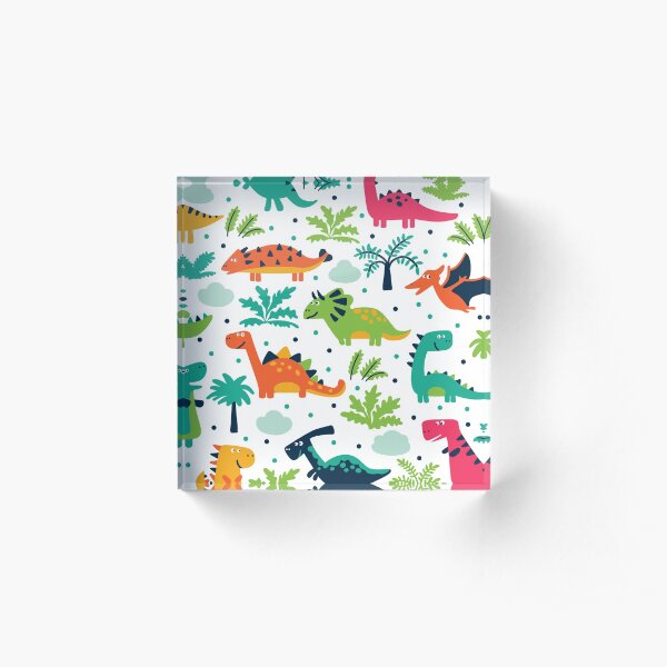 Impression de dinosaure mignon bébé ABDL adulte pour Littles AWC Bloc acrylique