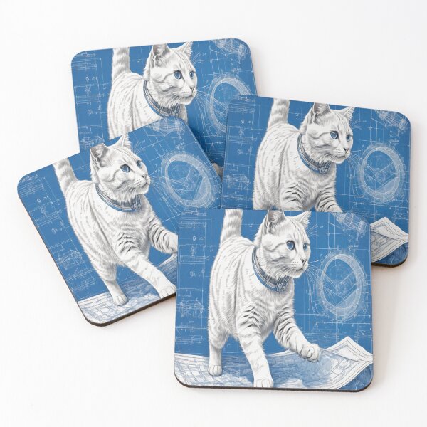 Item preview, Blueprint_Cat_13 designed and sold by 100Strokes.