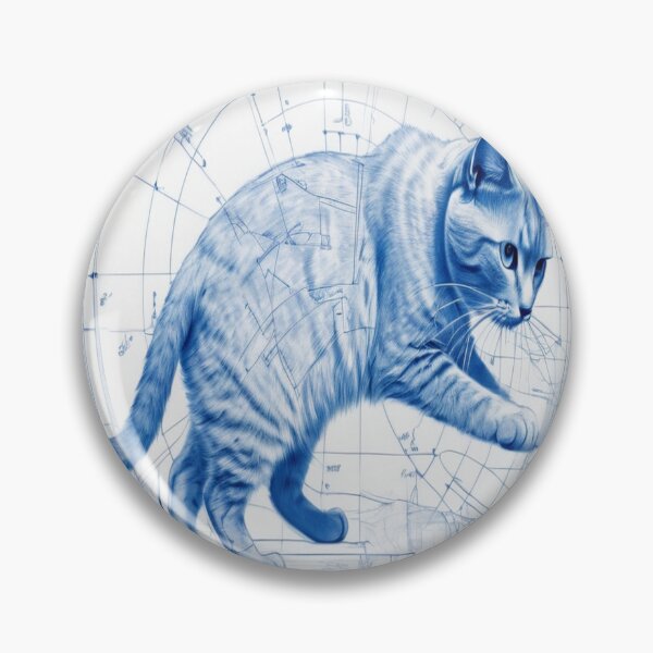 Item preview, Blueprint_Cat_14 designed and sold by 100Strokes.