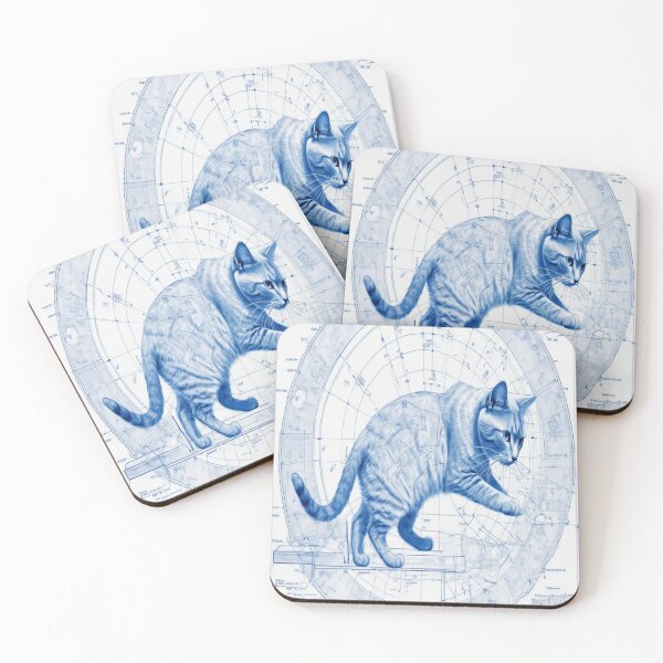 Item preview, Blueprint_Cat_14 designed and sold by 100Strokes.