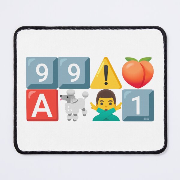 Item preview, 99 Problems - but a bitch ain't one! EMOJI ART designed and sold by jimmy-digital.