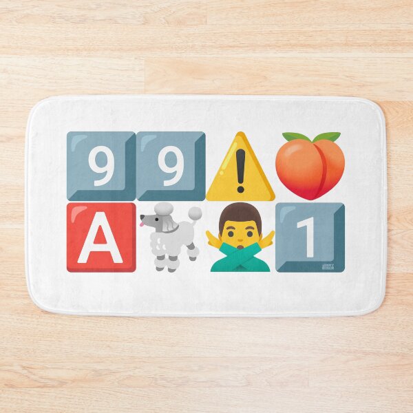 Item preview, 99 Problems - but a bitch ain't one! EMOJI ART designed and sold by jimmy-digital.