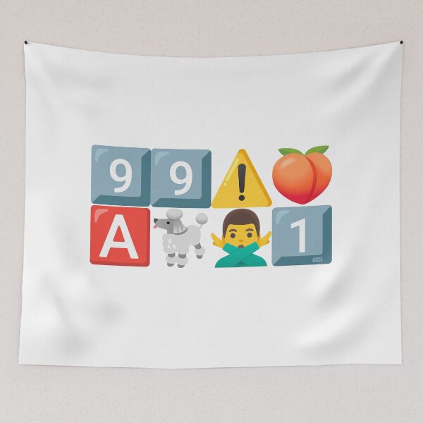 Item preview, 99 Problems - but a bitch ain't one! EMOJI ART designed and sold by jimmy-digital.