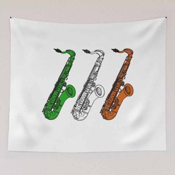 Item preview, Saxophone Irish Flag Saxophonist Sax Player Ireland designed and sold by doodlerob.