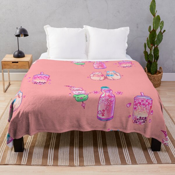 Item preview, kawaii food pink japanese cherry blossom aesthetic sticker set designed and sold by craftsanime.