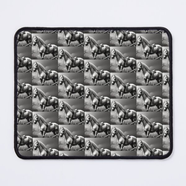 Item preview, BLACK AND WHITE HORSE 2 designed and sold by AmazingBackDrop.