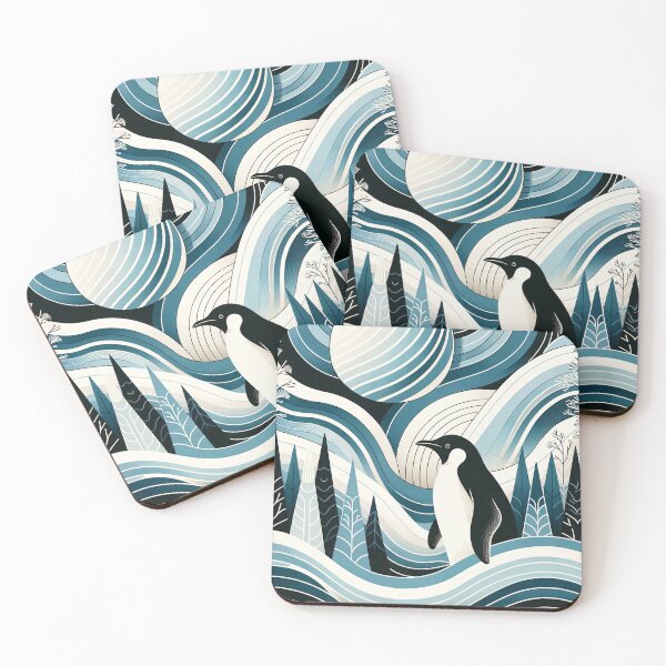 Item preview, Creamy Sky Blue Penguin In The Ice Winter Forest  designed and sold by PenguinForests.