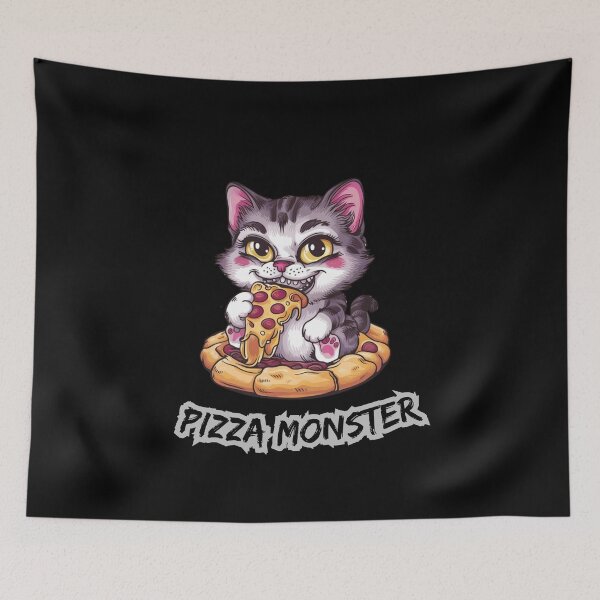 Item preview, Pizza Monster Cat 3 designed and sold by Psycho-Crazy.
