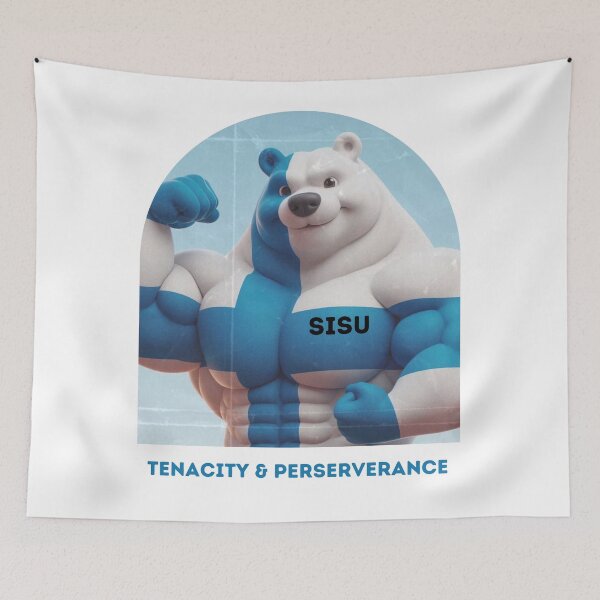Item preview, Finnish Sisu Strong Bodybuilding Bear designed and sold by Stock-Wave.