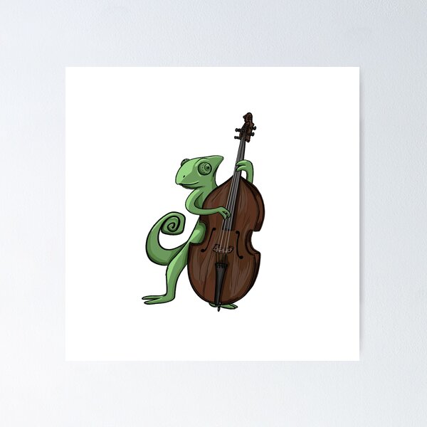 Item preview, Chameleon Playing the Bass designed and sold by Jrxt64.