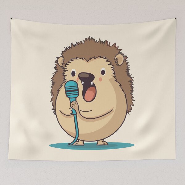 Item preview, Hedgehog singing designed and sold by Amir Faysal.