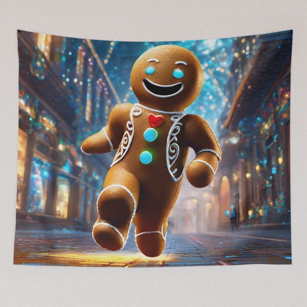 Item preview, Gingerbread Man Hitting The Street designed and sold by Artekinium.