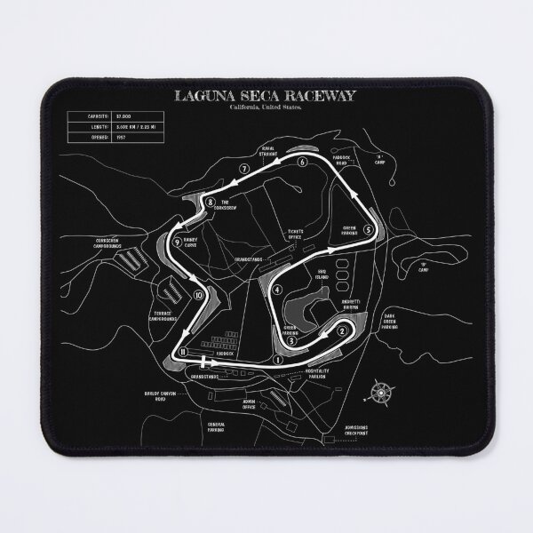 Item preview, Laguna Seca (White Stencil-No Background) designed and sold by BGALAXY.