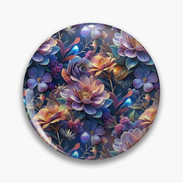 Item preview, Vibrant Floral Pattern with Luminous Accents designed and sold by Rostislav Bouda.