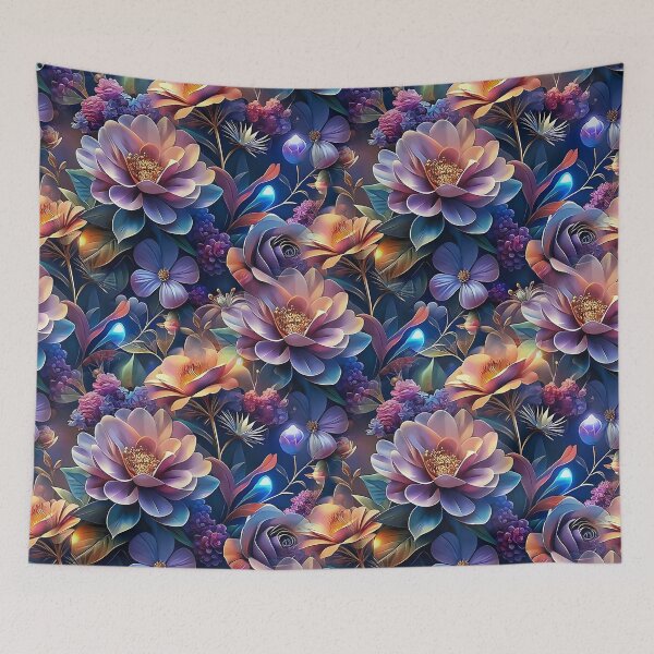 Item preview, Vibrant Floral Pattern with Luminous Accents designed and sold by Rostislav Bouda.