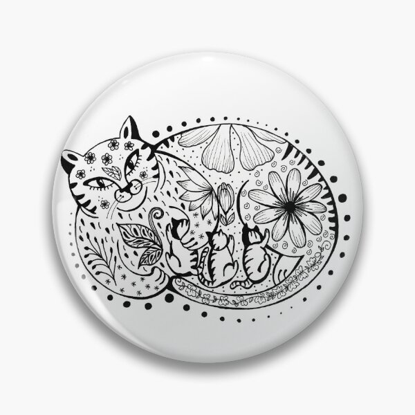 Item preview, Cat with kittens designed and sold by bagiolita.