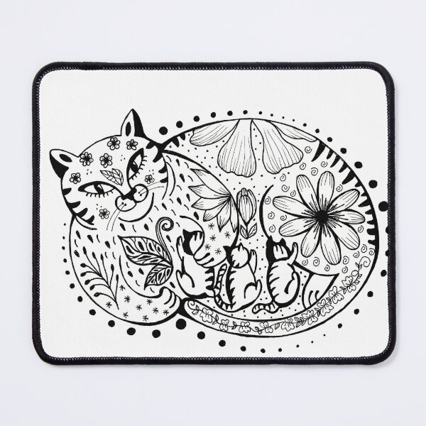 Item preview, Cat with kittens designed and sold by bagiolita.