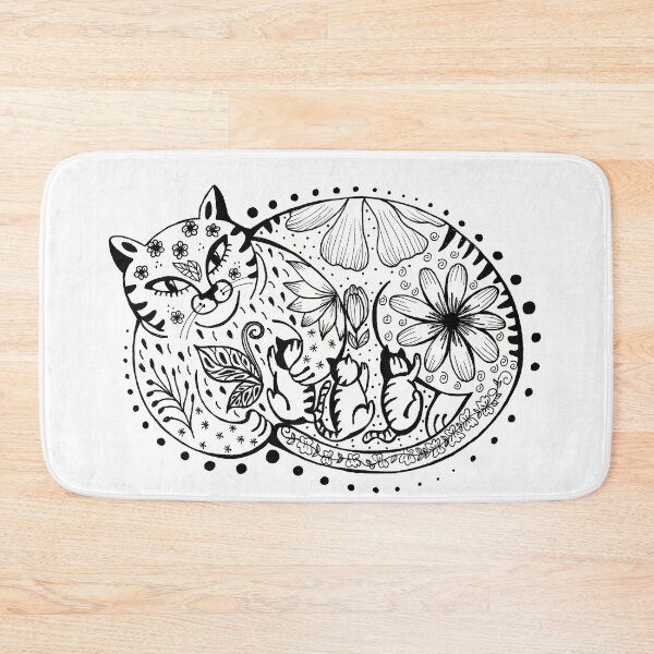 Item preview, Cat with kittens designed and sold by bagiolita.