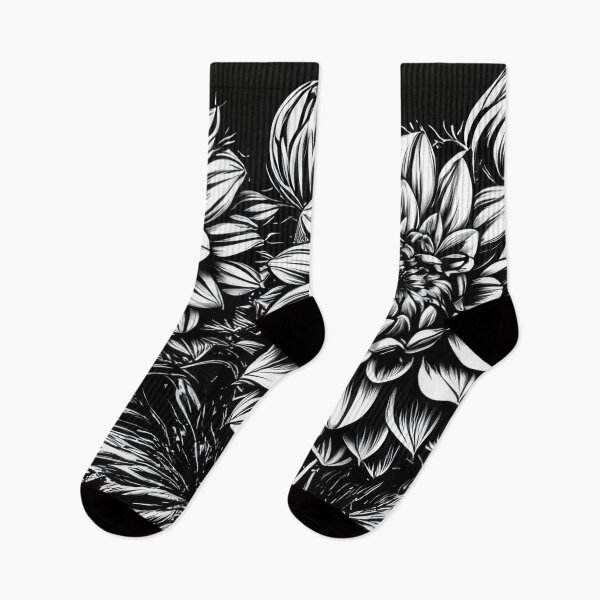 Item preview, Your Daily Dose of Dahlia - Black & White Illustration designed and sold by LianaCreates.