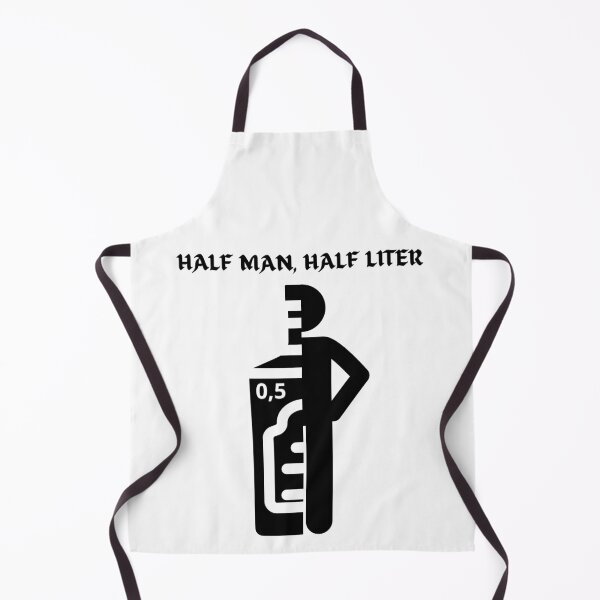 Item preview, HALF MAN, HALF LITER.a funny pattern for fun lovers. motivational. designed and sold by GroonSpace.