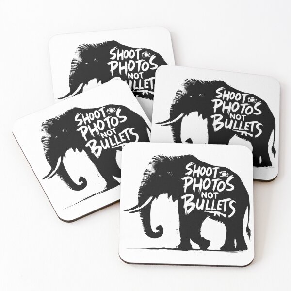 Item preview, Shoot photos not bullets - Elephant designed and sold by PrintSoulDesign.