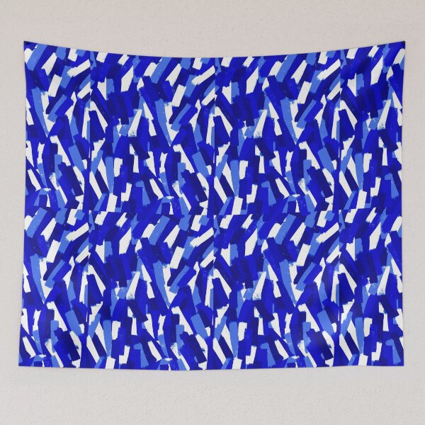 Item preview, Abstract, Navy and Cobalt Blue, Smudgy Brush Stroke Effect designed and sold by OneThreeSix.