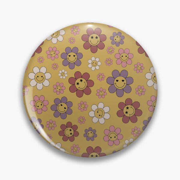 Item preview, Retro Mustard Yellow Happy Daisy Daze Pattern designed and sold by ClaudiaFlores.