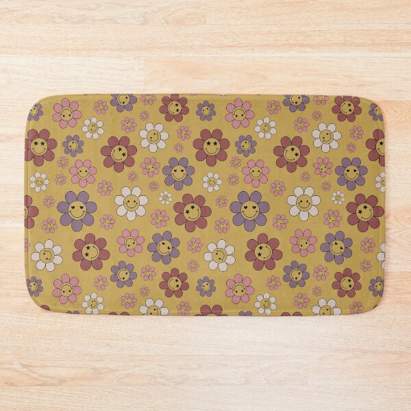 Item preview, Retro Mustard Yellow Happy Daisy Daze Pattern designed and sold by ClaudiaFlores.