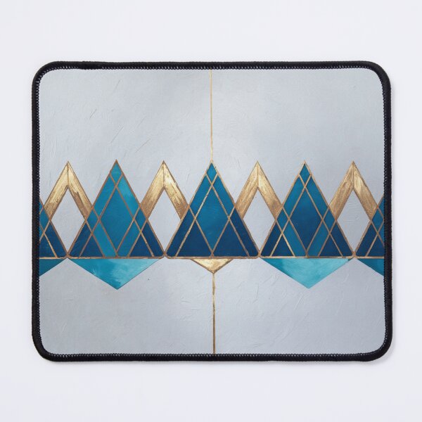 Item preview, Blue and Golden Triangles designed and sold by JANA4446.