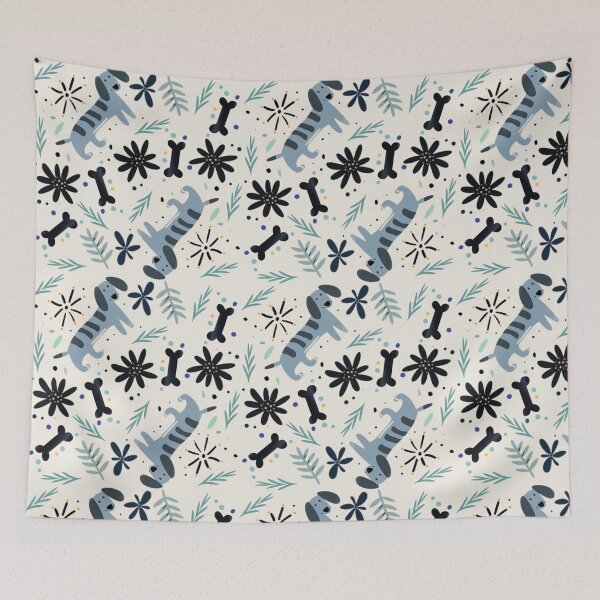 Item preview, Winter Fern Long Dog AOP designed and sold by Leah Jockel.