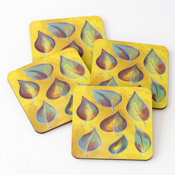 Item preview, Pointy leaves on yellow designed and sold by Christina Bonnett.