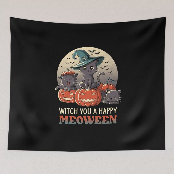 Item preview, Witch You a Happy Meoween - Cute Halloween Cat Gift designed and sold by koalateess.