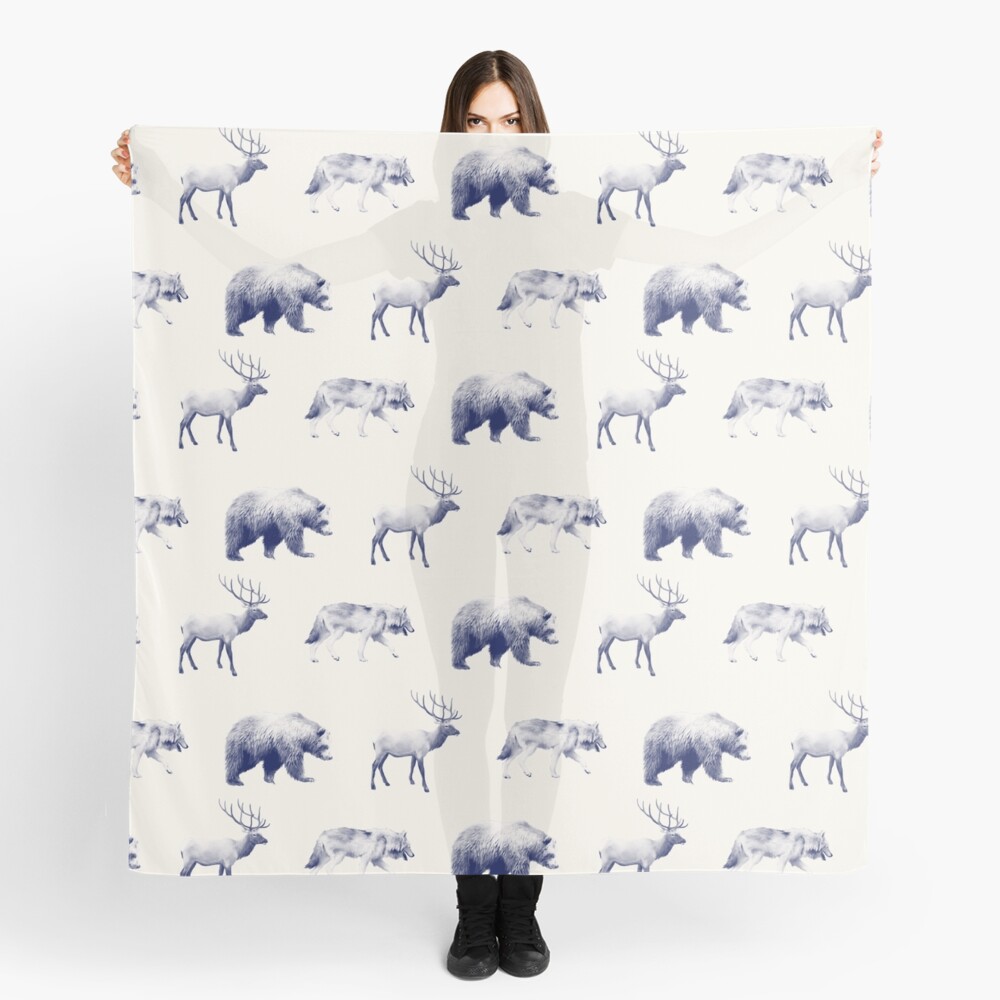 Wild Pattern // Blue Scarf