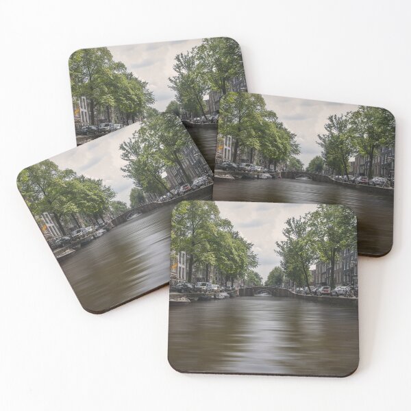 Item preview, Amsterdam Canalscape: View from Water Level with Brick Bridges designed and sold by InbalTurShalom.