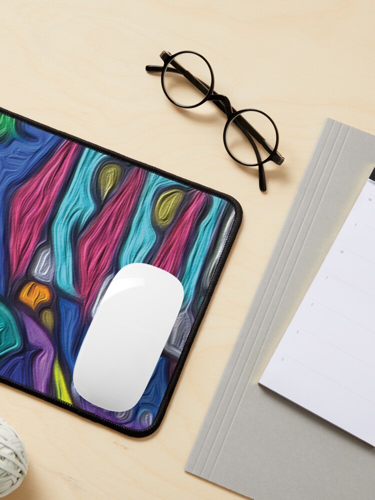 Thumbnail 3 of 5, Mouse Pad, Outer Landscape colorful whimsical hand drawing designed and sold by GDRDesign.