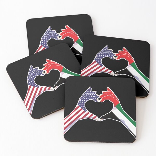 Item preview, United Arab Emirates Emirati USA United States American America Love Heart Peace designed and sold by FlagX.