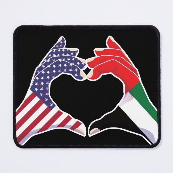 Item preview, United Arab Emirates Emirati USA United States American America Love Heart Peace designed and sold by FlagX.