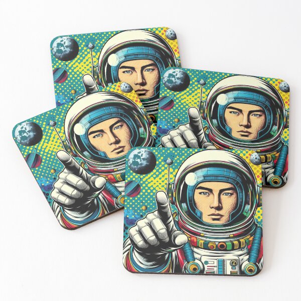 Item preview, Galactic Pop: Astronaut in Vibrant Space Suit Pop Art Design designed and sold by StickerStudio27.